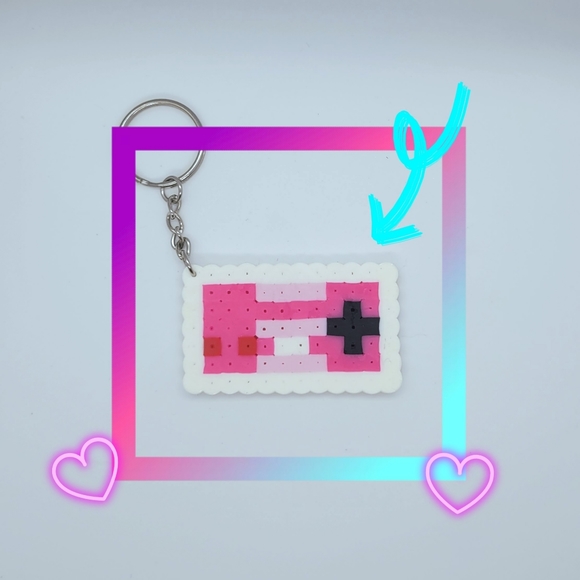 Pink Retro Nintendo Controller Keychain - Picture 2 of 3